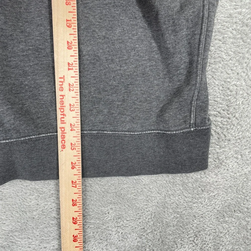 Nike‎ Fleece Hoodie Mens XL Charcoal Gray Distressed Pullover Logo
